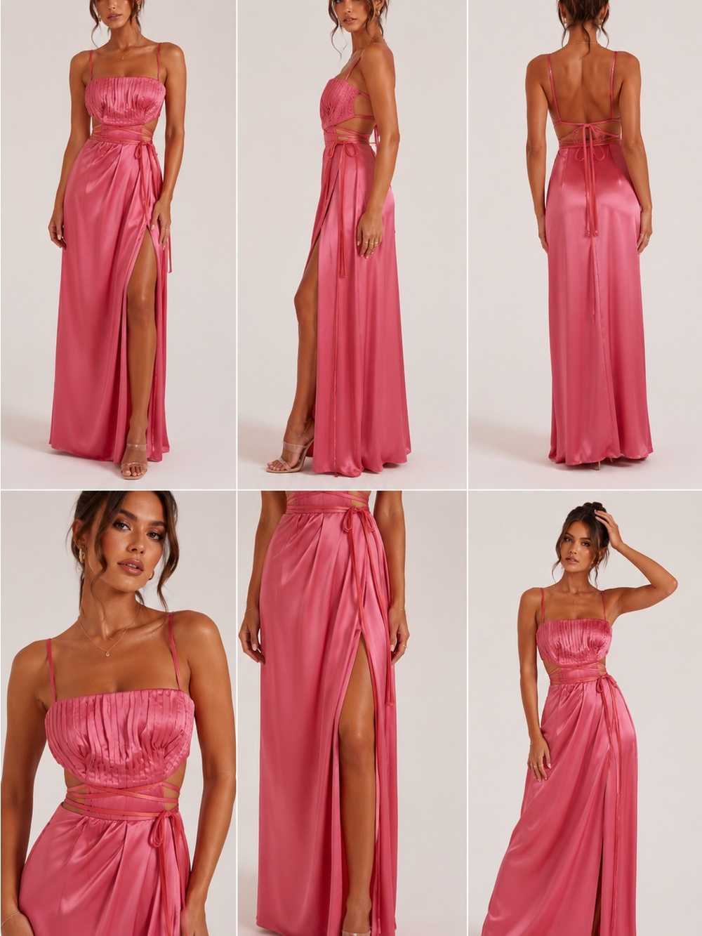 Hello Molly Rose Satin Maxi Dress NWT